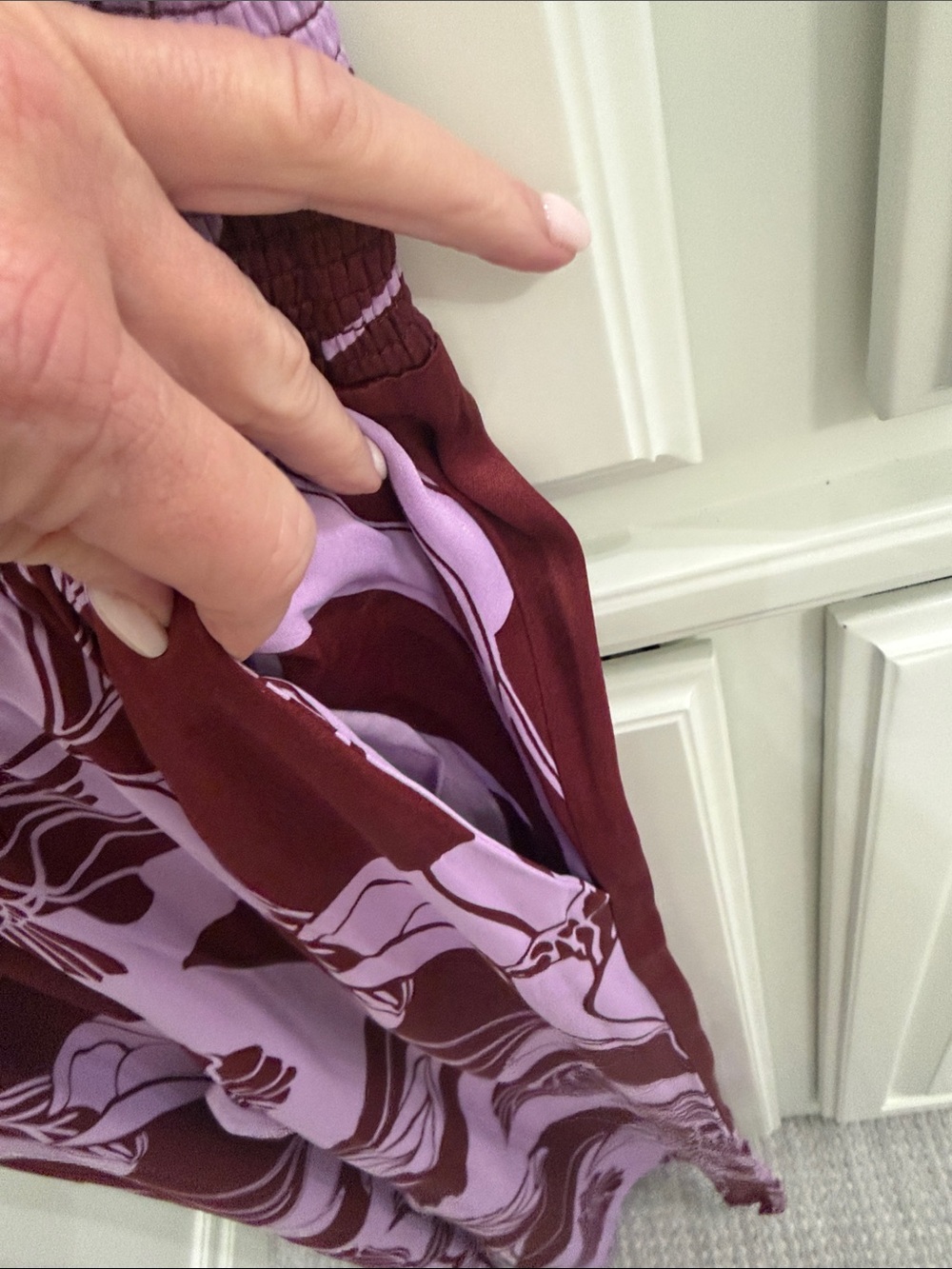 Anthropologie Maeve Lavender and Burgundy pants - Picture 3 of 5